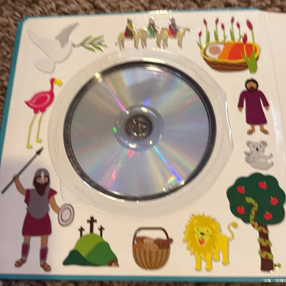 Bible stories book with a read along audio CD USED book inscribed to someone - Picture 3 of 12